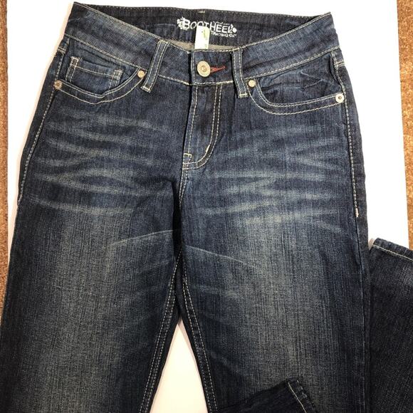 BTC Jeans Women sz 25 Bootheel Trading Co Jeans Kennett Straight inseam 32" - Picture 9 of 12
